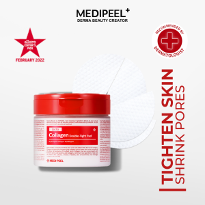 MEDIPEEL Red Lacto Collagen Double Tight Pad 70pcs 270ml (Reduce Pores Collagen Skincare Toner Pad Pores Toner)