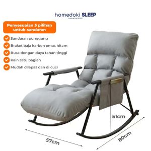Homedoki Sofa Santai Kursi / Goyang Santai Kursi / Sofa Malas / Kursi Tidur Sofa / Kursi Sofa Multifungsi / Malas Kursi / kursi goyang / Kursi ruang tamu / Kursi tidur sofa
