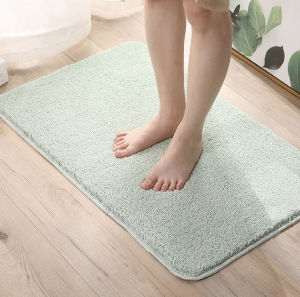 [SG Ready stock] Anti Slip Cashmere Floor Mat Thick MicroFiber Super Absorb Comfort Bathroom Kitchen Soft Rug (40x60cm)