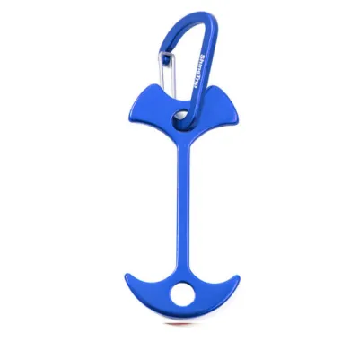 Adjustable Floor Spring Fishbone Anchor Tent Peg Outdoor Camping Aluminium Alloy Canopy Tent Stakes Pegs Stopper