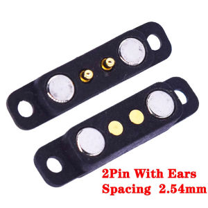 PKnitting Magnetic Connector Pogopin Male and Female 5 Pins 2.54mm Spring-loaded DC Magnet Power Socket 1 Pair
