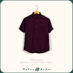 [Premium] Bamboo Fabric Men Shirt Peter N John Slim Fit Short Sleeve