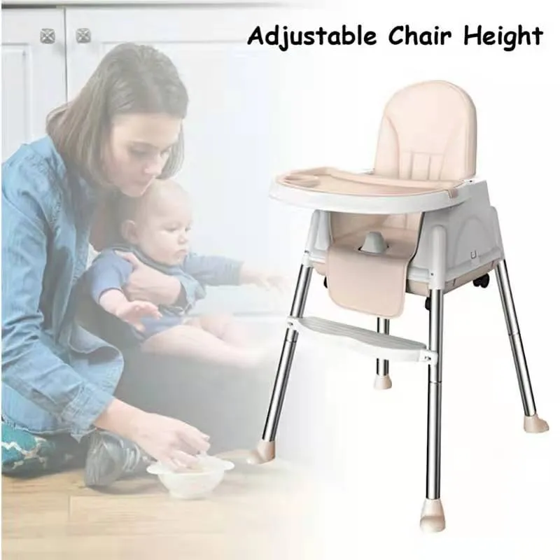 HOB Foldable Baby Feeding High Chair Dining Eating Highchair Baby Booster  Seat Adjustable Height ER202
