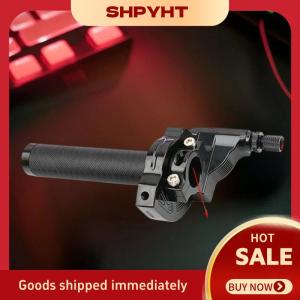 SHPYHT 1ชิ้นคันเร่งมือจับบิดเกลียว22มม. คันเร่งอลูมิเนียมแบบสากลสำหรับรถจักรยานยนต์มอเตอร์ไซค์สกู๊ตเตอร์ M10 x 1.5