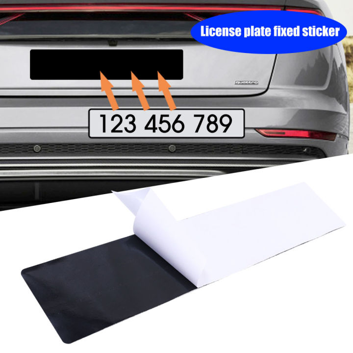 Car License Plate Velcro Fixed Sticker Frameless License Plate Holder