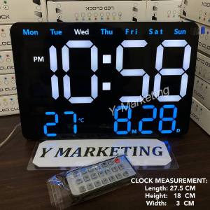 6652 Square Digital Alarm Clock with Timer And Countdown Remote Control (Can Also Wall Hang And Stand)