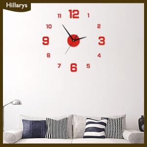 [Hillarys] DIY Wall Clock For Home Office Frameless Modern 3D Wall Clock Mirror Stickers Hotel Room Design School Decoration
