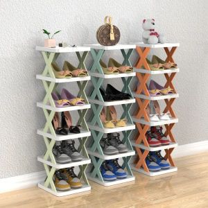 Rak Sendal Sepatu 5 Tingkat Susun Serbaguna Bahan Plastik Desain Zigzag