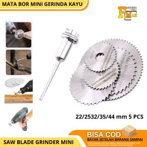 Mata Bor Mini Gerinda Kayu HSS Blade 22/25/32/35/44 mm 5 PCS Mata Gergaji Mini Saw Blade