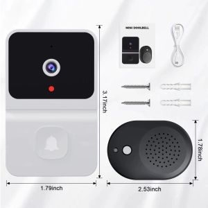 Wireless Smart Video Doorbell with HD Camera Low Power Consumption WiFi Connected Home Security Doorbell