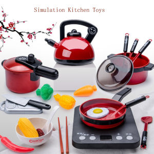 【With Stove】61pcs Plastic Kitchen Cooking Toy Set Children’s toys New Fashion High Quality BEST Mini Kitchen toys Sets Cartoon Mini Kitchen Set Toy Kid Play