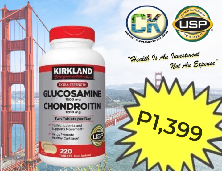 Kirkland Signature Vitamin Glucosamine 1500mg And Chondroitin 1200mg Extra Strength 220