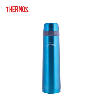 Thermos Thermocafe Water Bottle FLATTOP 700 Insulated Drinking Tumbler Hot and Cold 700ml (Blue)