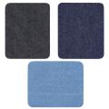 Iron On Denim Patches For Clothing Jeans 12 Pcs, 3 Colors (4.9 inch X 3.7 inch). 