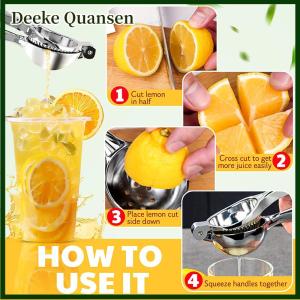 Deeke Chanh ép Thêm lớn chanh ép Máy ép trái cây thép không gỉ Heavy Duty Manual citrus Máy ép trái cây tay Báo Chí