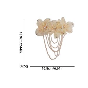 SPARAK 1Pc Beaded Decoration Flower Patch Detachable Tassel DIY Sewing Decals Fashion Crystal Chiffon Shoulder Tassel Epaulet