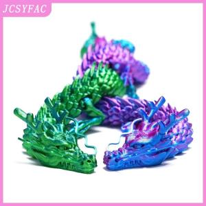 JCSYFAC  3D Printed Chinese Dragon Full Body s Movable Home Furnishing Decoration Ornament Worth Collecting Creative Toys