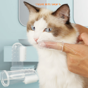Bàn chải đánh răng cho Chó Mèo bằng Silicon xỏ ngón - Love pets shop