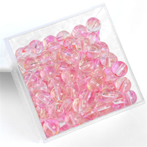 50Pcs 8mm Mixed Candy Colorful Glass Crystal Loose Beads for Bracelet Necklace DIY Jewelry Making Beads