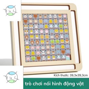 Wooden Animal Jigsaw Merge Puzzle for Kids – Boost Logical Thinking Animal Cognition & Memory Training