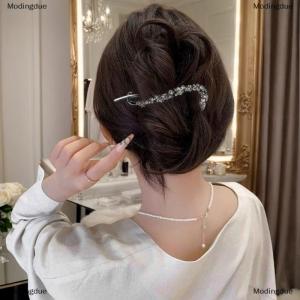 [COD] Modingdue Fashion Metal Rhinestone Banana Clip Hairpins Frog Buckle Ponytail Hair Clips Irregular Women Hair Clip Headdress Hair Accessories