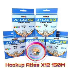 Senar PE HookUp ATLAS X12 150 Meter Multicolor