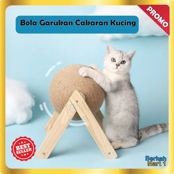 Bola Garukan Cakaran Kucing Cat Scratcher Toy PR935 Brown