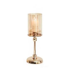 VGLPOP Detachable Metal Glass Candle Holders Luxury Transparent Romantic Candle Cup Creative Columnar European Style Candlestick Wedding