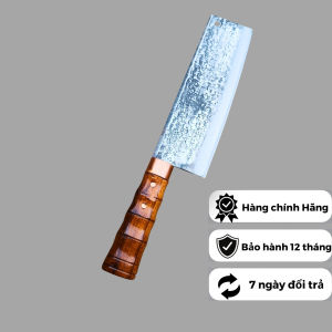 Dao thái bản to Phúc Sen chất liệu lưỡi dao bằng thép nhíp xe dài 20cm cán gỗ cẩm chỉ