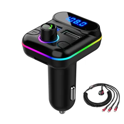 KEBETEME 12-24V Car Charger Dual USB Bluetooth FM transmitter Wireless Handsfree MP3 Player