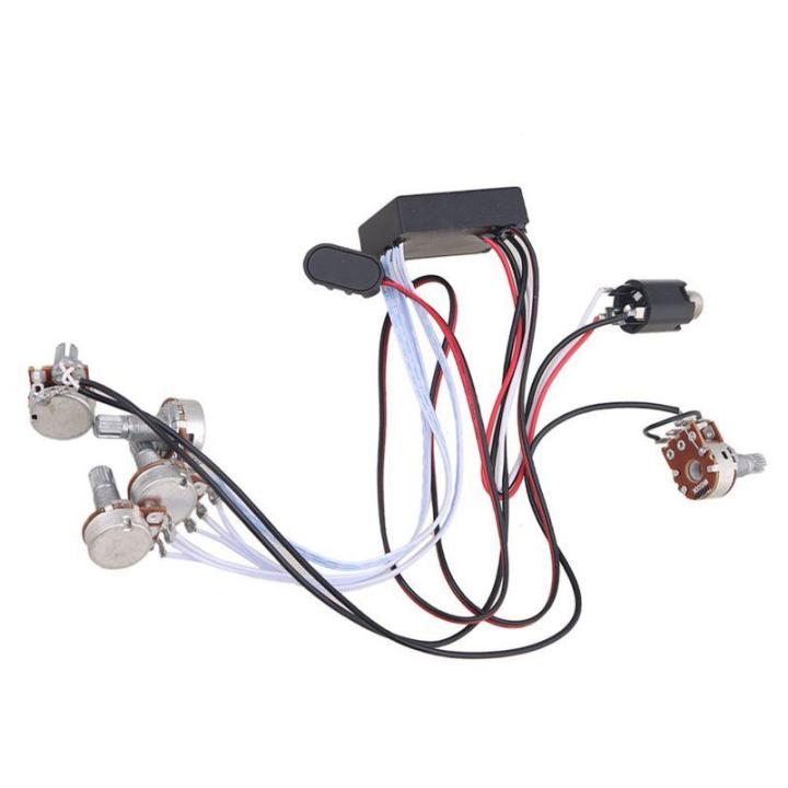 Preamp 3 Band Equalizer EQ Harness Guitar Bass Tone Control System for