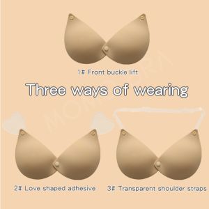 MOMO New Silicone Invisible Bra Women’s Push Up Bra Self-adhesive Seamless Bralette Strapless Lifting Chest Patch