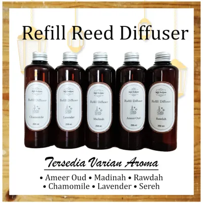 Refill Reed Diffuser 250ml Aroma Lavender Khas Timur Tengah Pengharum Ruangan Stick