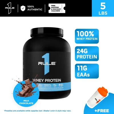 Rule1 R1 Whey Protein (Whey Blend) 5lbs. FREE Shaker