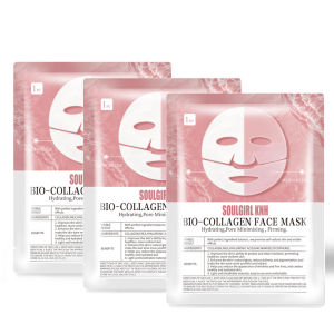 【Grilrigrin】5PCS Absorbable Bio-Collagen Face Mask Anti Aging Firming Lifting Shrink Nourish Brightening Moisturizing Skin Care for Skin Care Korean ﻿