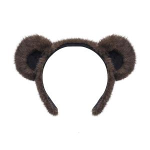 Faux lông thú tai gấu Headband đuôi động vật gấu trang phục cho giáng sinh trang phục Halloween Phụ kiện trang phục dự tiệc