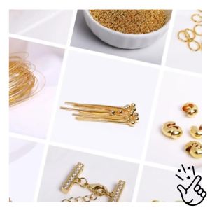 Supplies For Jewelry Wholesale 50pcs/lot 18K Gold Plated Eye Pin/Ball Head Pin/Flat Head Pin For DIY Jewelry Making
