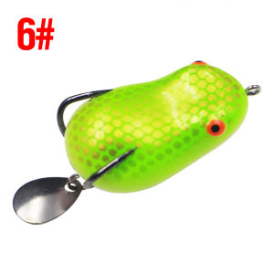 1PCS 4cm/5cm New Soft Frog Floating Fishing Lure 8g/12g Thunder Frog Double Hooks Top Water Ray Artificial Bait