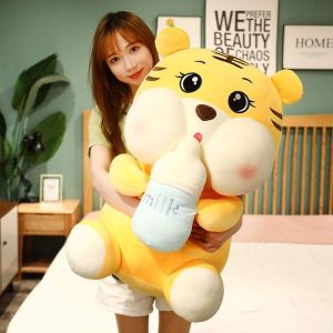 ĐỒ CHƠI HỔ ÔM BÌNH SỮA GẤU BÔNG CỌP ÔM SỮA SIZE LỚN MINISO MỀM MỊN AN TOÀN CHO BÉ