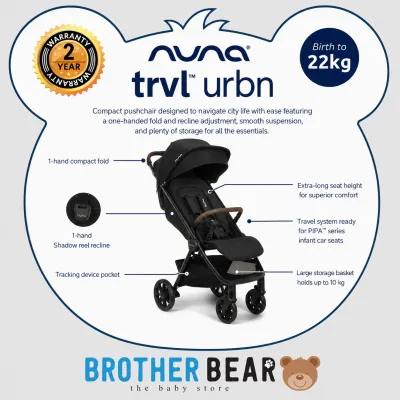 Nuna TRVL Urbn - Lightweight Travel Stroller | BROTHER BEAR