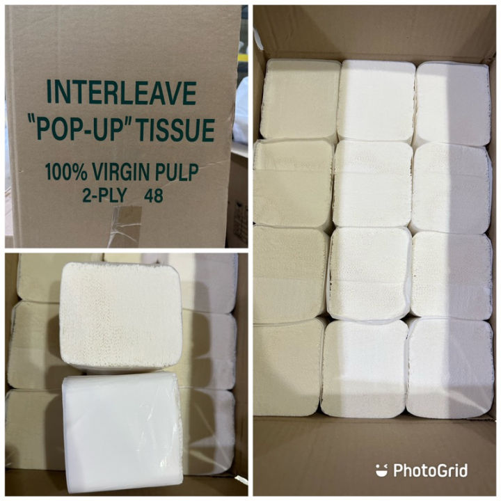 Interleave Pop-Up Tissue 300 sheets [48 Pack/Case] | Lazada PH