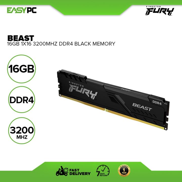 EasyPC Kingston HyperX Fury/Fury Beast 16GB 1x16 or 16gb 1Rx8