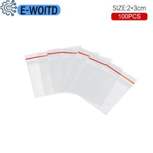 E-WOITD  100Pcs Bag PE Plastic Packaging Bags  Bag Pill Packaging Bag Thicken Packaging Seal Bag Jewelry Bag 2x3cm 2.5x3cm 3.5x5cm