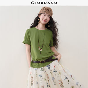 Giordano Women Women Round Neck T-Shirt Free Shipping 18326610