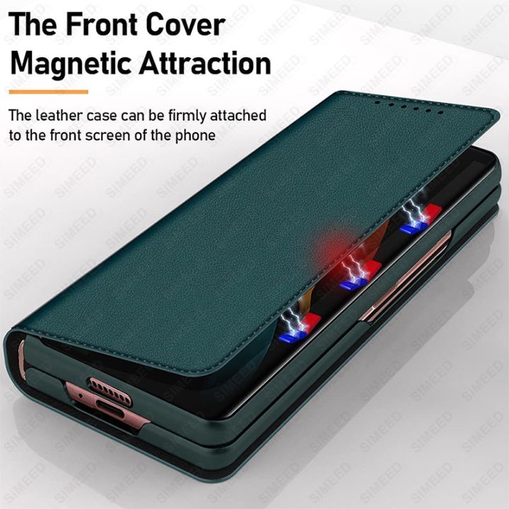 2 in 1 Leather For Samsung Galaxy Z Fold 5 Fold 4 Fold 3 Case Full Body