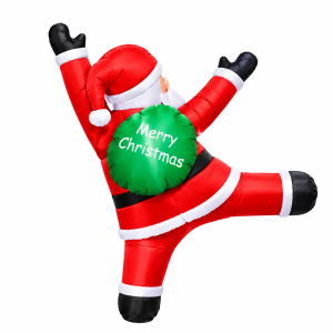 Inflatable Santa with Built-in LED Lights for Holiday Display Party Home Decors Supply Kid Gifts