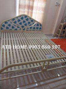 Giường sắt giá rẻ kích thước 1m4x2m – GS152 mẫu hiện đại Giao hàng nhanh lắp ráp HCM BD ĐN HÌNH ẢNH THẬT 1