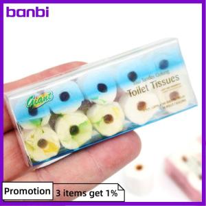 banbi 1 12 Dollhouse Mini giấy khăn cuộn mô hình Dollhouse nhà vệ sinh mô trang trí búp bê nhà phòng tắm phụ kiện trang trí nội thất