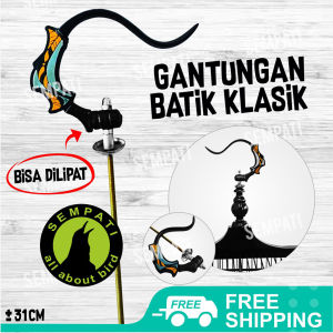 SEMPATI  Gantungan Lipat Motif Batik Gantungan Sangkar Kandang Burung Murai Lovebird Kacer Cucak Ciblek Cantolan Sangkar Burung