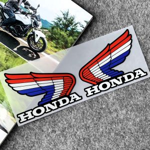For HONDA CB400 ADV 150 160 350 CB400X CB150R CBR1000RR Forza PCX Wave Honda Wing Motorcycle Logo Emblem Sticker Motor Bike Scooter Body Fuel Tank Decorative Decal Accessories
